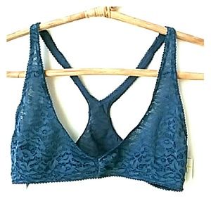 Free people  blue racer back bralette